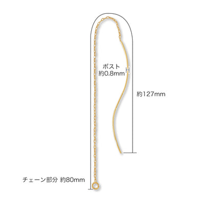 American earrings wave gold