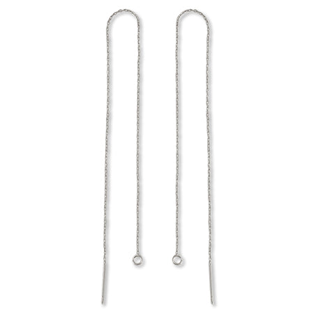 American earrings with ring rhodium color