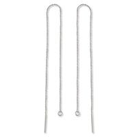American earrings with ring rhodium color