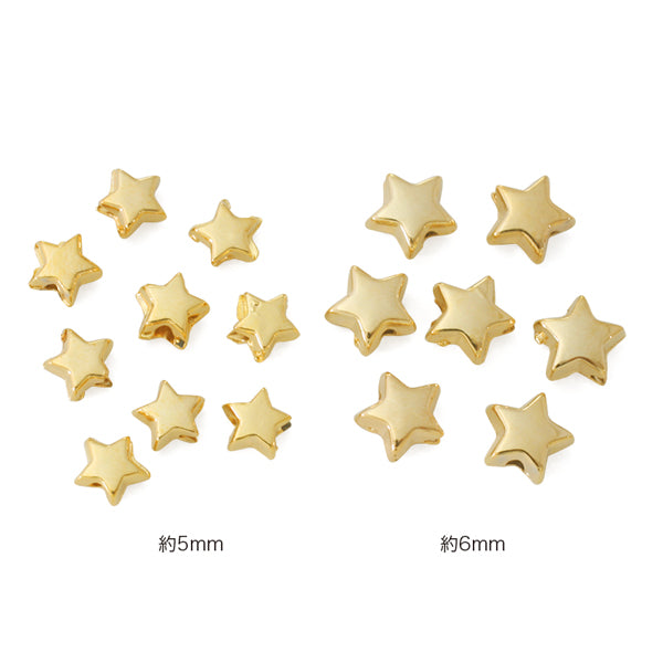 Resin parts star vertical hole gold