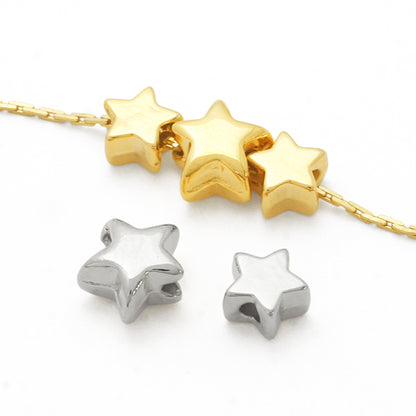 Resin parts star vertical hole gold
