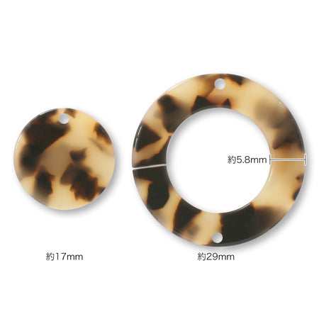 シルキーラウンド 約29/17mm　クリームマーブル【アウトレット】