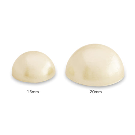 Cotton pearl half round white
