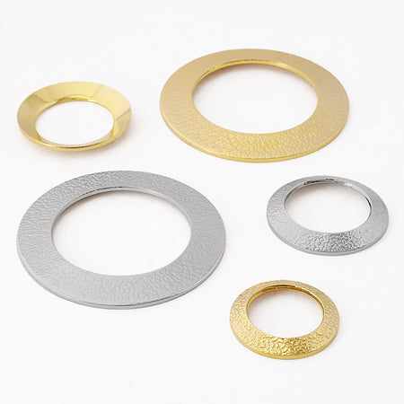 Metal parts curve circle gold
