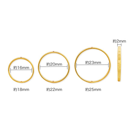 Metal Rings Part Round Vertical Loyum Color