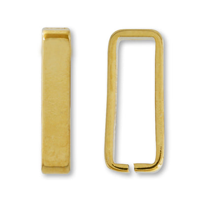 Tsunagi ring square flat line gold
