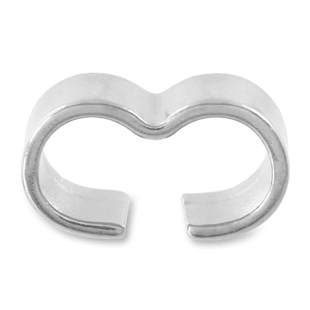 Connecting ring 3 figure plain rhodium color