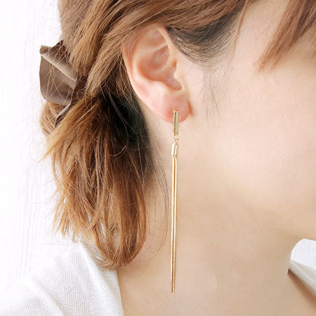 Post earrings with stone stick 1 ring crystal/G