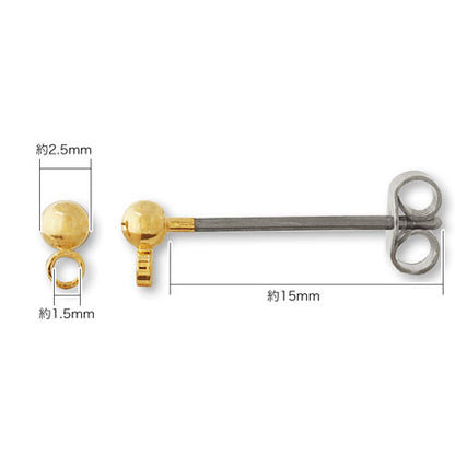 Long post pierce rhodium with catch