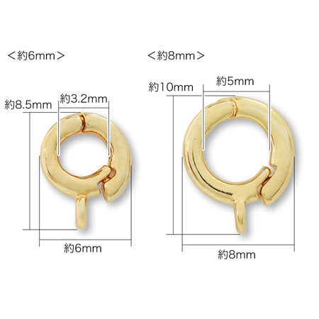 Opening/closing Vatican with round ring, rhodium color