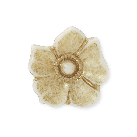 アクリル ドイツ製 花22　アイボリー/G