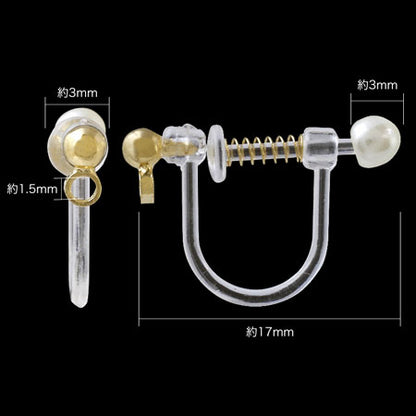 resin earrings cane RC/clearing with Japanese cane
