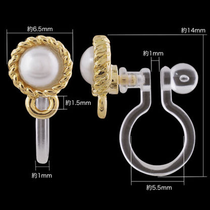 Resin earrings with twist frame, rhodium color