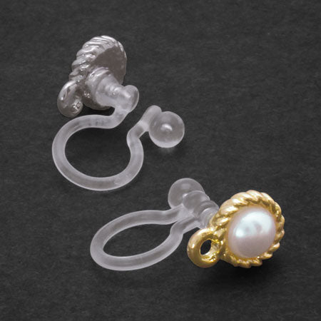 Twisted frame resin earring gold