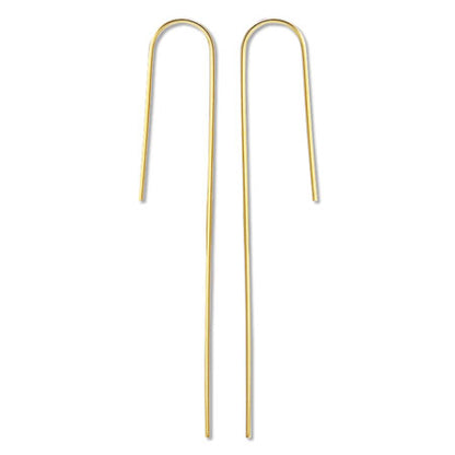 Earrings wire U-shaped deformation gold