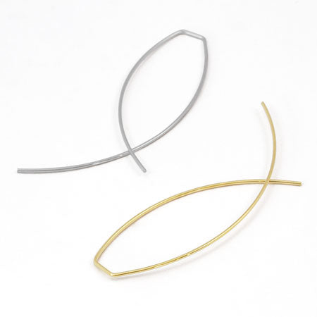 Earrings wire jujube deformation rhodium color