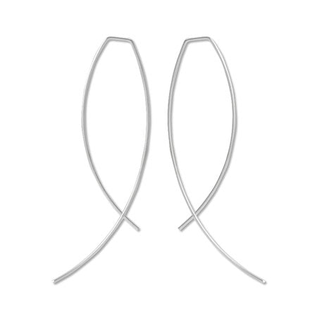 Earrings wire jujube deformation rhodium color