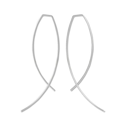 Earrings wire jujube deformation rhodium color