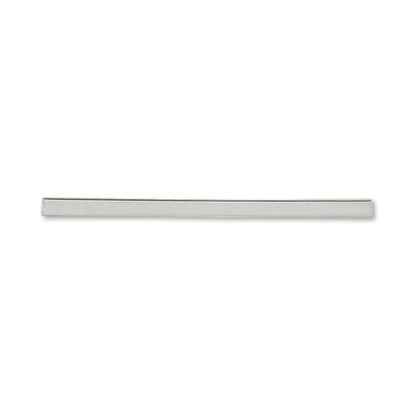 Straight pipe square rhodium color