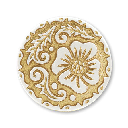 Acrylic German Cabochon Flower 2: Crystal/G