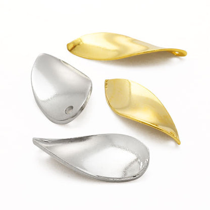 Methal-part twisted leaf 1-hole rosum color