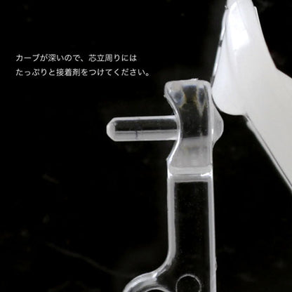 樹脂イヤークリップ 日本製 芯立カン付 オールクリア