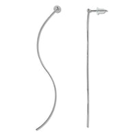 Design of rhodium color with stainless steel earrings