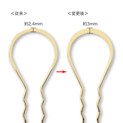 Hair fittings kanzashi U-shaped wave type Kanekobi
