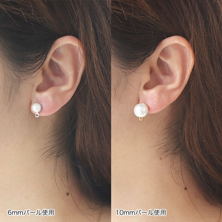 Stainless steel earrings with bowl gold