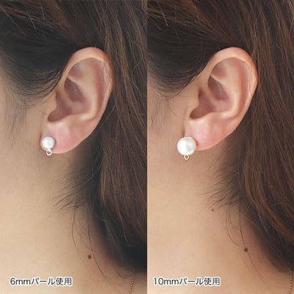 Stainless steel earrings with bowl gold