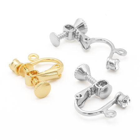 Earrings with screw spring stones crystal/RC