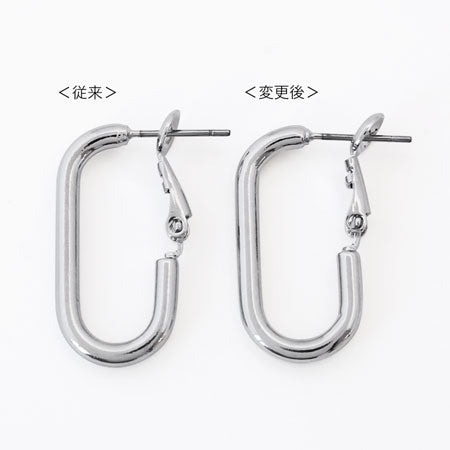 Chunky hoop stainless steel earrings square gold