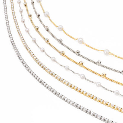 Design chain continuous pearl white pearl/RC