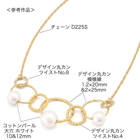 Design jump ring pattern line rhodium color