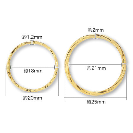 Design round jump ring twist No.11 gold