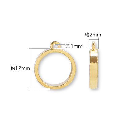 Resin frame round 1 ring gold