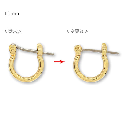 ピアス チタンフープNo.2　ロジウムカラー