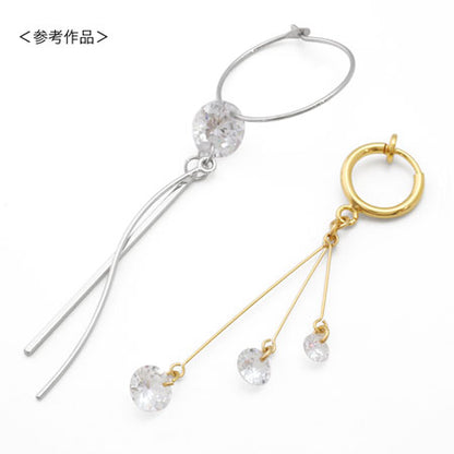 Cubic zirconia round 1 hole clear