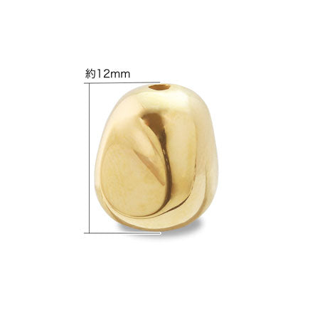 CCB parts twisted beans vertical hole rhodium color