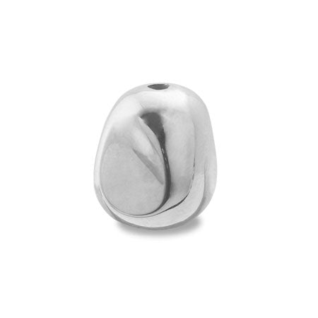CCB parts twisted beans vertical hole rhodium color