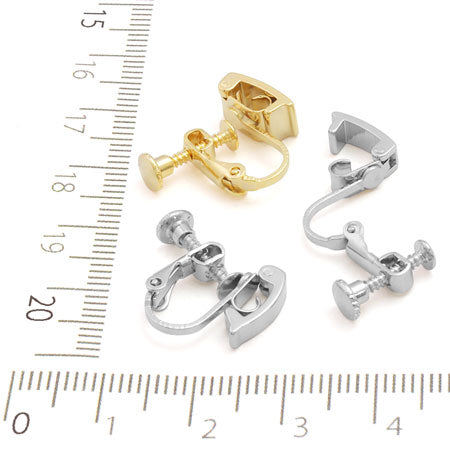 Earrings screw spring clasp gold