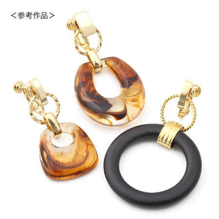 Earrings screw spring clasp gold