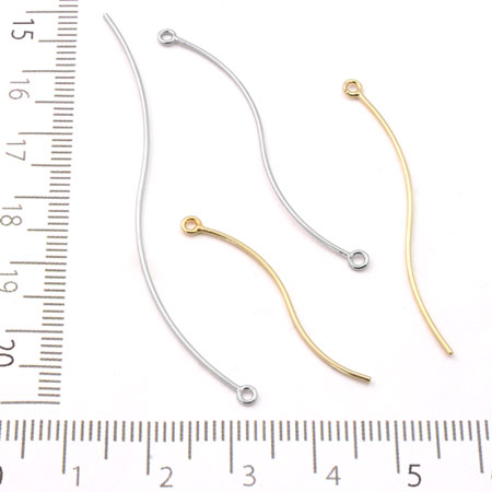 Metal stick round wire wave 1 ring rhodium color