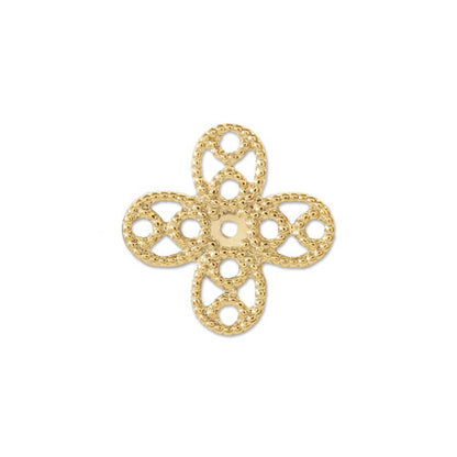 Squid-part flower-four valve, 12 mm gold