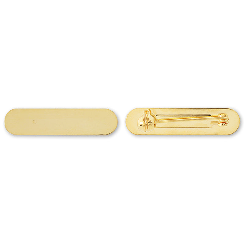 Domestic brooch stand plate oval gold
