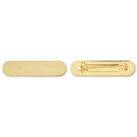 Domestic brooch stand plate oval gold