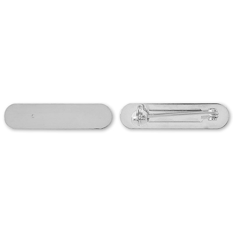 Domestic brooch stand plate oval nickel
