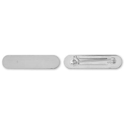 Domestic brooch stand plate oval nickel