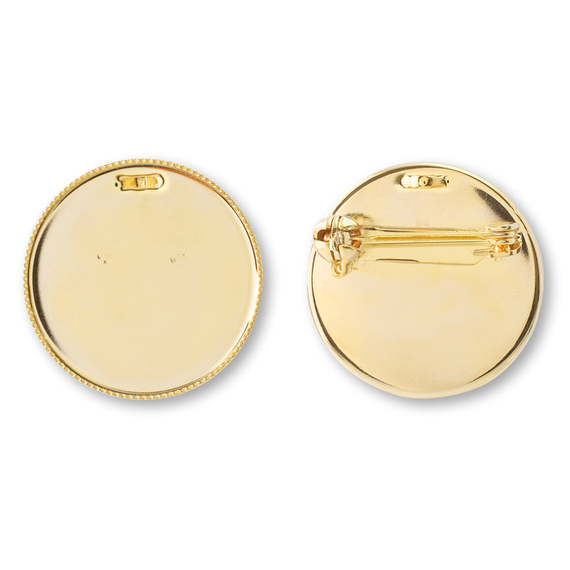 Domestic brooch stand, meal plate, round, lining, gold