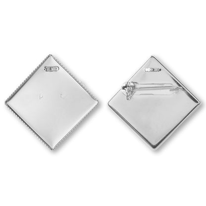 Domestic brooch stand Meal dish Diamond-shaped lining nickel